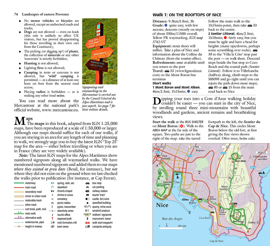 Guide de randonnées (en anglais) - Provence East - Côte d'Azur to the Alps | Sunflower guide de randonnée Sunflower 