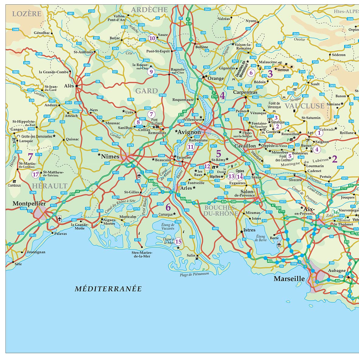 Guide de randonnées (en anglais) - Eastern Provence - Côte d'Azur to the Alps | Sunflower guide de randonnée Sunflower