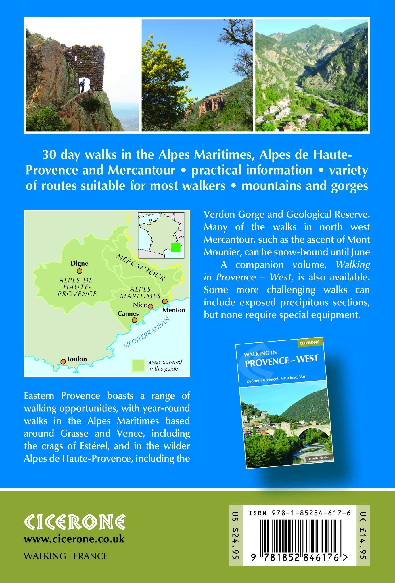 Guide de randonnées (en anglais) - Provence East : walking in Alpes-Maritimes, Mercantour, Haute-Provence. | Cicerone guide de randonnée Cicerone 