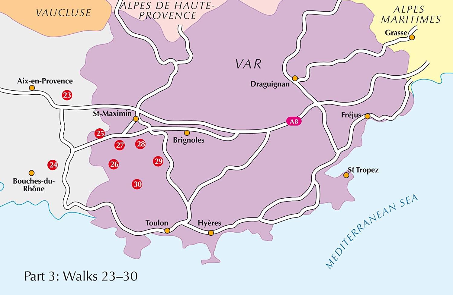 Guide de randonnées (en anglais) - Provence West : walking in Drôme Provençale, Vaucluse, Var | Cicerone guide de randonnée Cicerone 