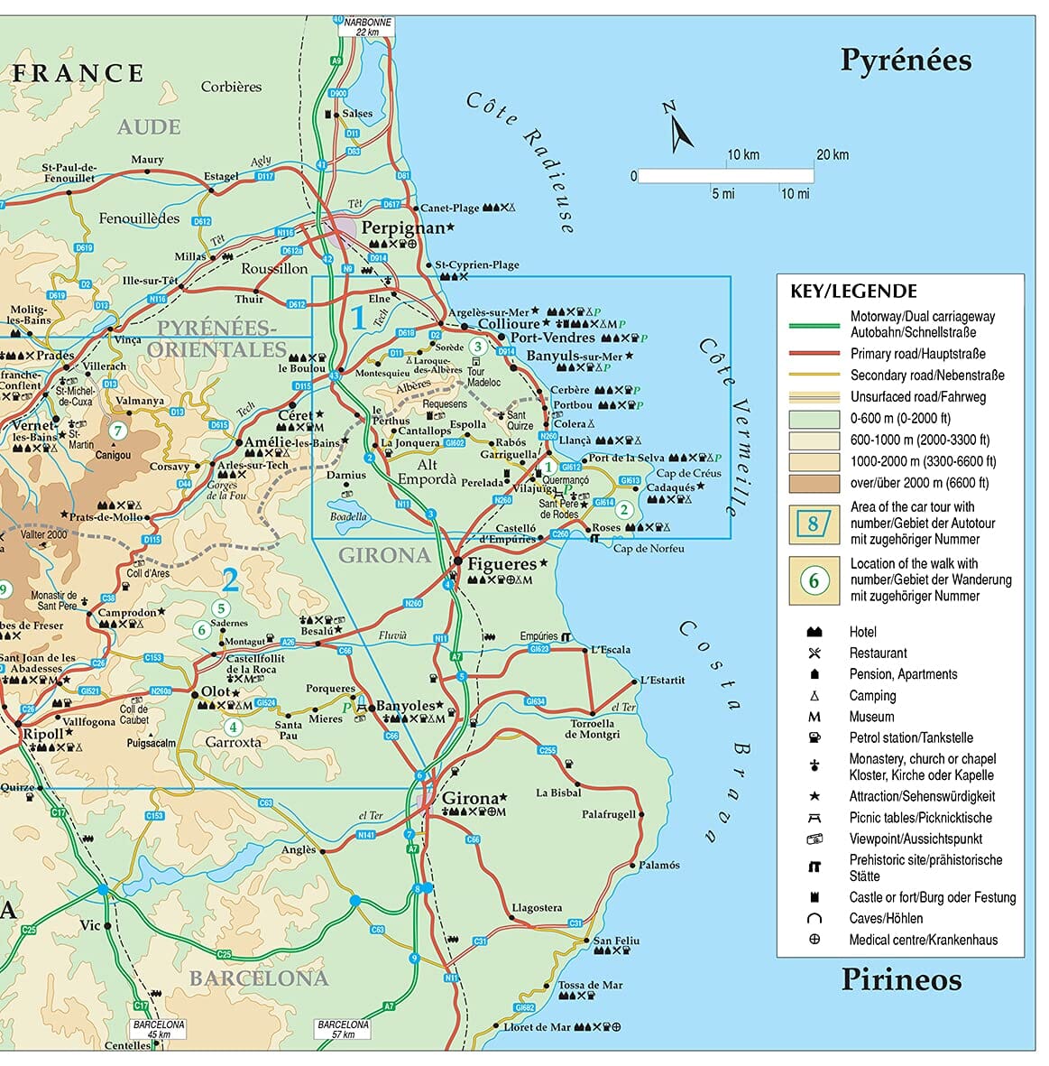 Guide de randonnées (en anglais) - Pyrenees | Sunflower guide de randonnée Sunflower