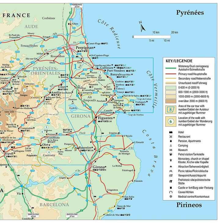 Guide de randonnées (en anglais) - Pyrenees | Sunflower guide petit format Sunflower 