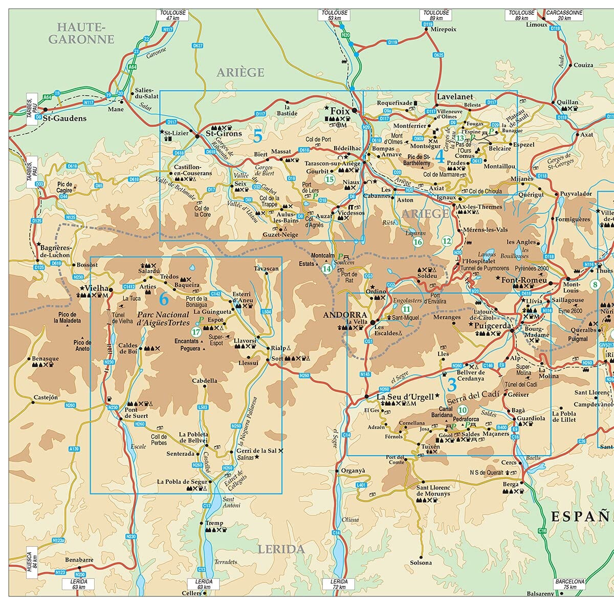 Guide de randonnées (en anglais) - Pyrenees | Sunflower guide de randonnée Sunflower