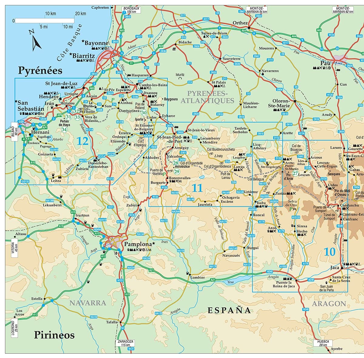 Guide de randonnées (en anglais) - Pyrenees | Sunflower guide de randonnée Sunflower