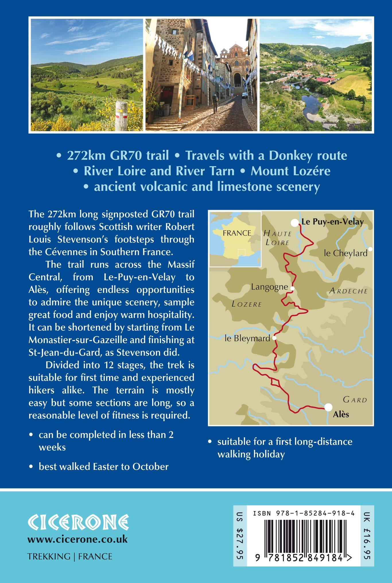 Guide de randonnées (en anglais) - Robert Louis Stevenson trail : GR70 through the Massif Central | Cicerone guide de randonnée Cicerone 