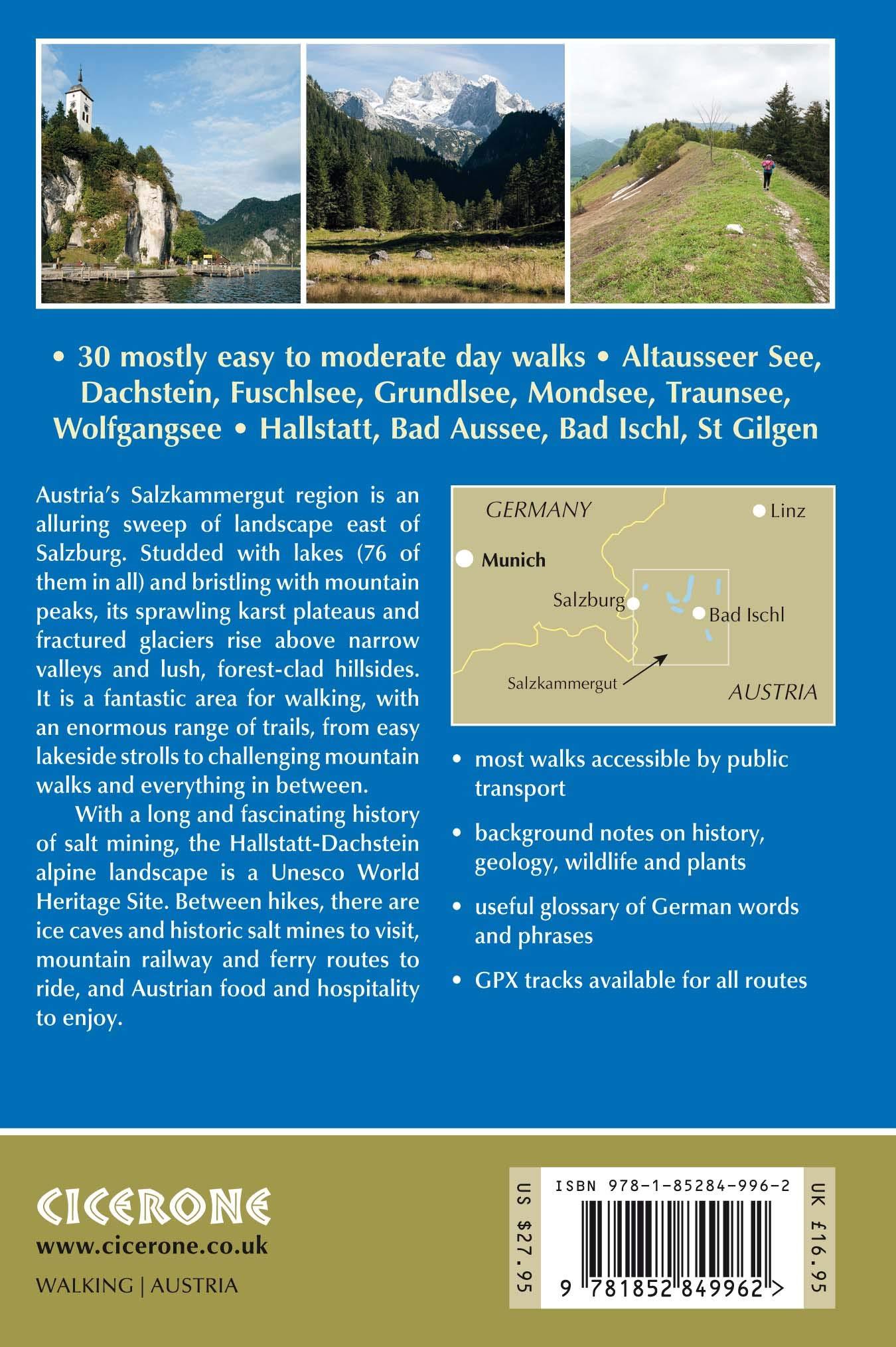 Guide de randonnées (en anglais) - Salzkammergut : 30 Day Walks in Salzburg's Lakes and Mountains | Cicerone guide de randonnée Cicerone 