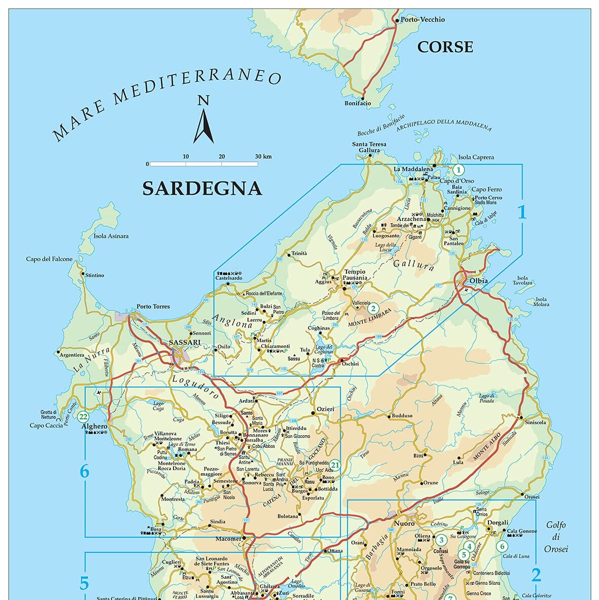 Guide de randonnées (en anglais) - Sardinia | Sunflower guide de randonnée Sunflower