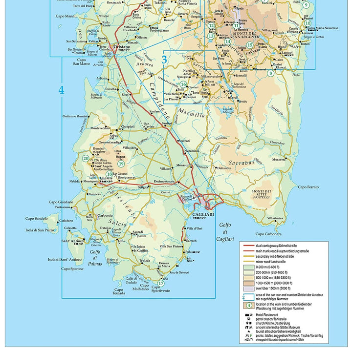 Guide de randonnées (en anglais) - Sardinia | Sunflower guide petit format Sunflower 