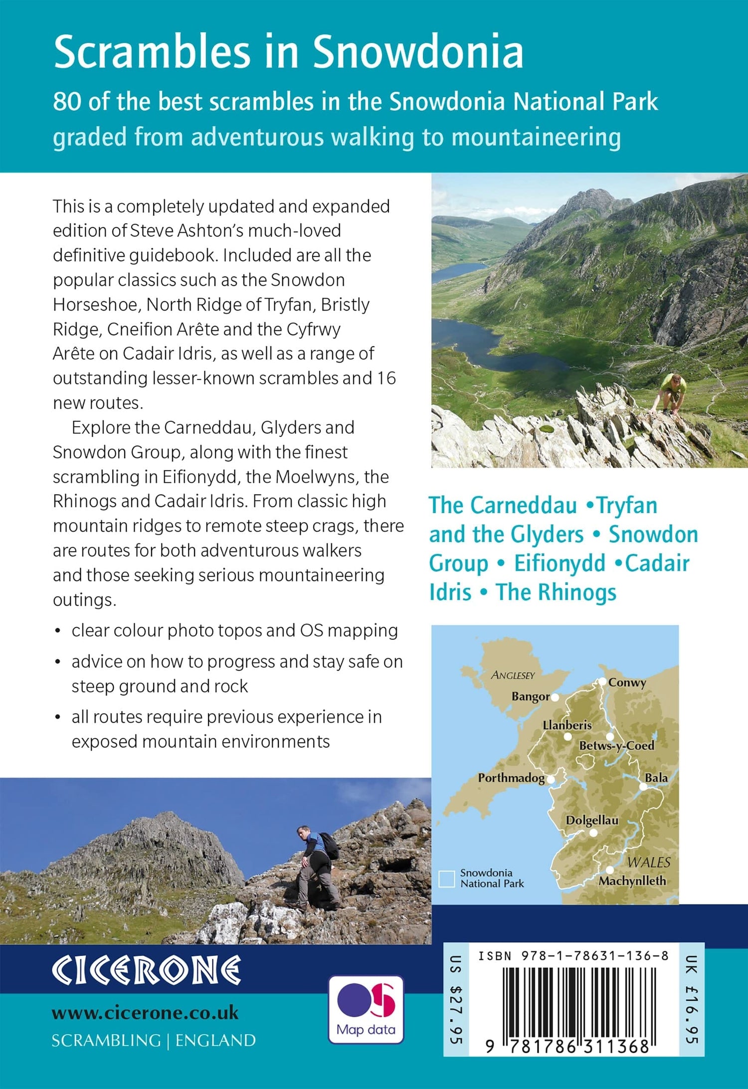 Guide de randonnées (en anglais) - Scrambles in Snowdonia | Cicerone guide de randonnée Cicerone