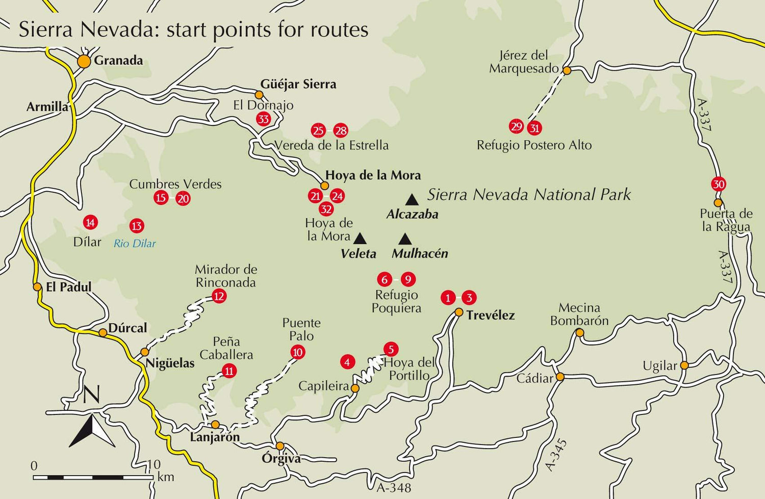 Guide de randonnées (en anglais) - Sierra Nevada (Andalousie) | Cicerone guide de randonnée Cicerone 