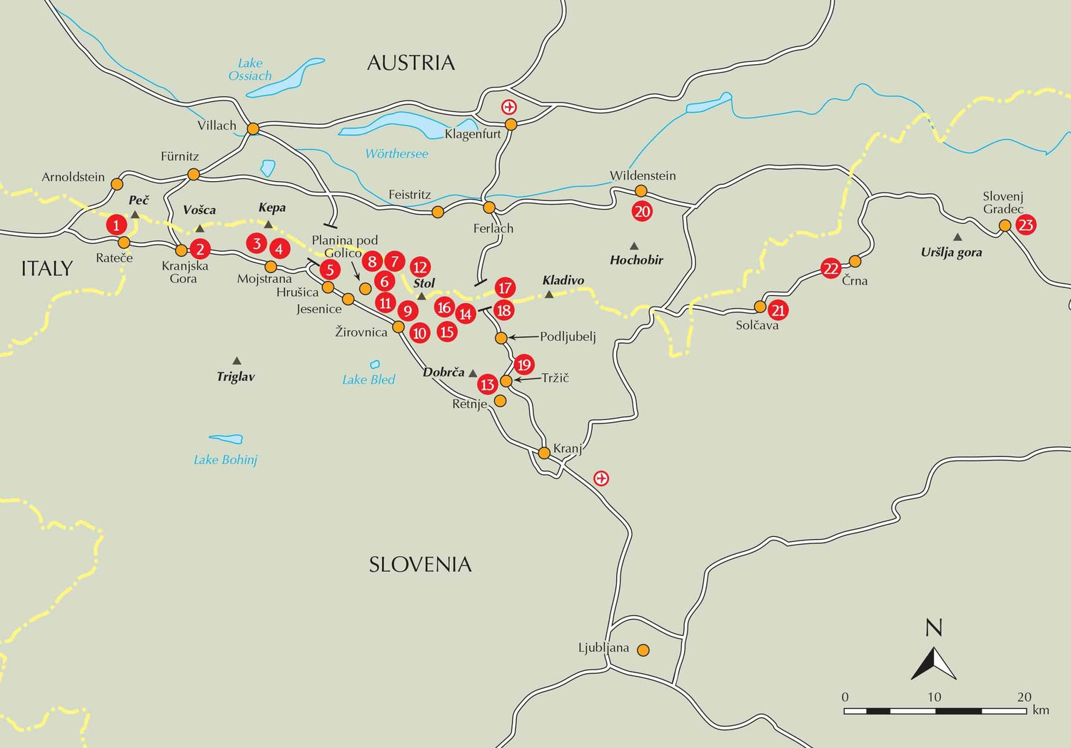 Guide de randonnées (en anglais) - Slovenia : The Karavanke | Cicerone guide de randonnée Cicerone 
