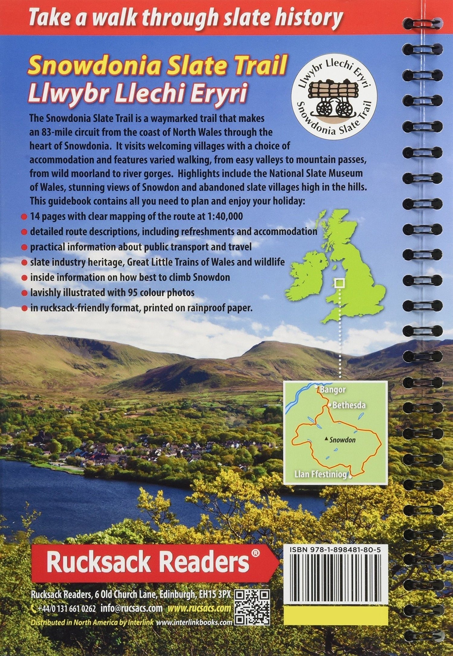 Guide de randonnées (en anglais) - Snowdonia Slate Trail | Rucksack Readers guide de randonnée Rucksack Readers