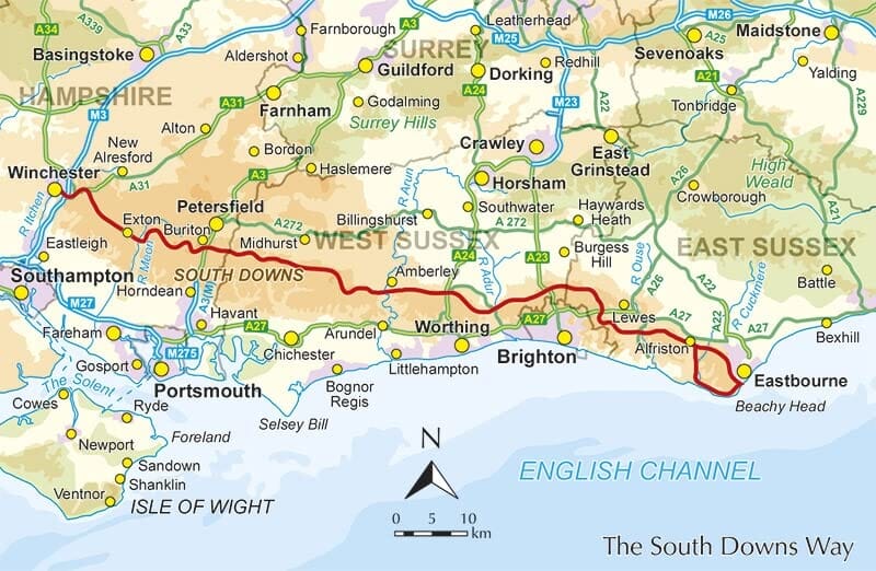 Guide de randonnées (en anglais) - South Downs Way National Trail, between Eastborne & Winchester | Cicerone guide de randonnée Cicerone 