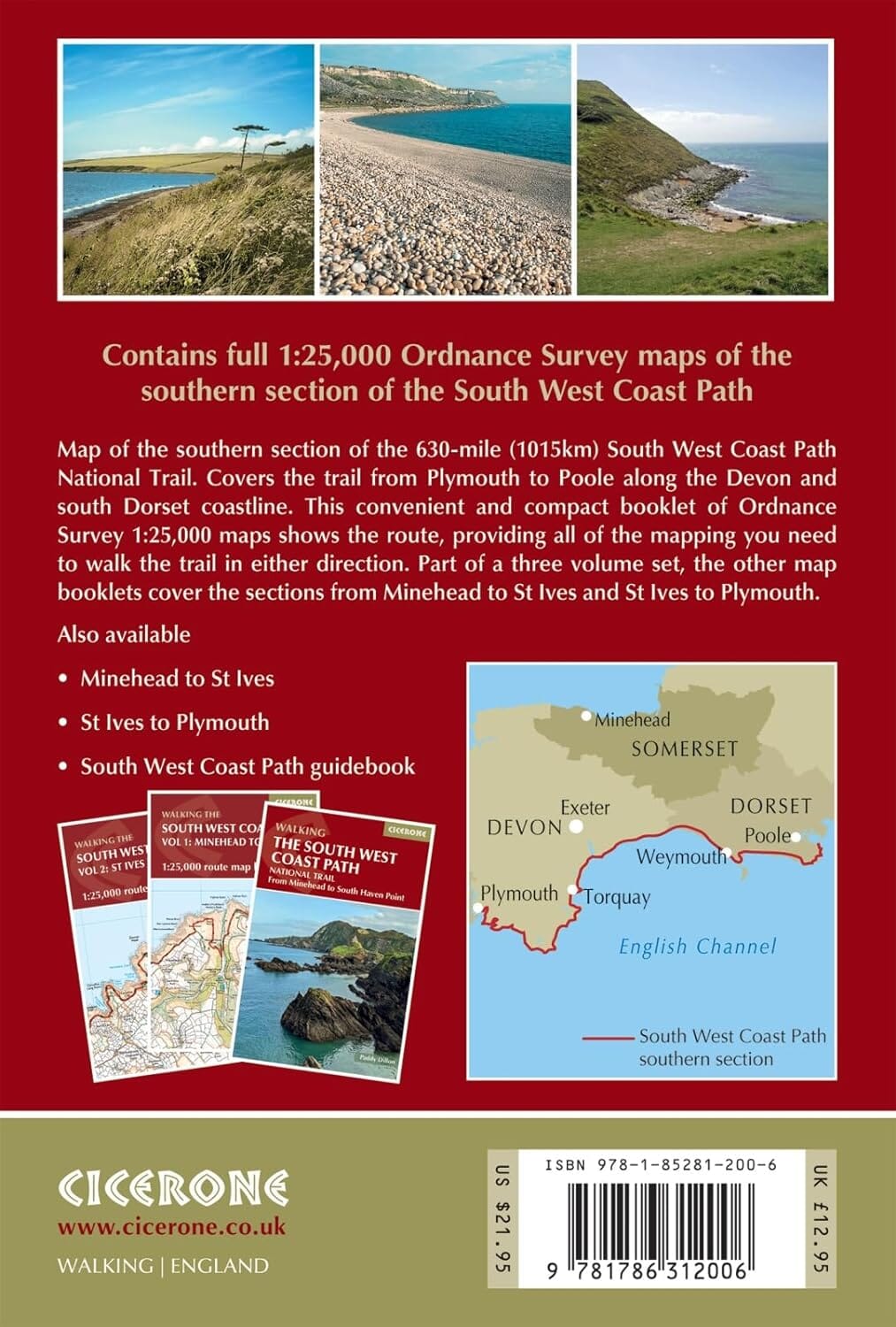 Guide de randonnées (en anglais) - South West Coast Path - Vol.3 : Plymouth to Poole | Cicerone guide de randonnée Cicerone