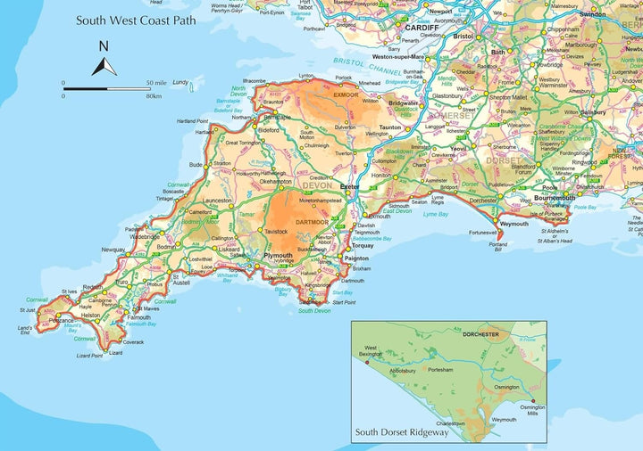 Guide de randonnées (en anglais) - South West Coast Path - Vol.3 : Plymouth to Poole | Cicerone guide petit format Cicerone 