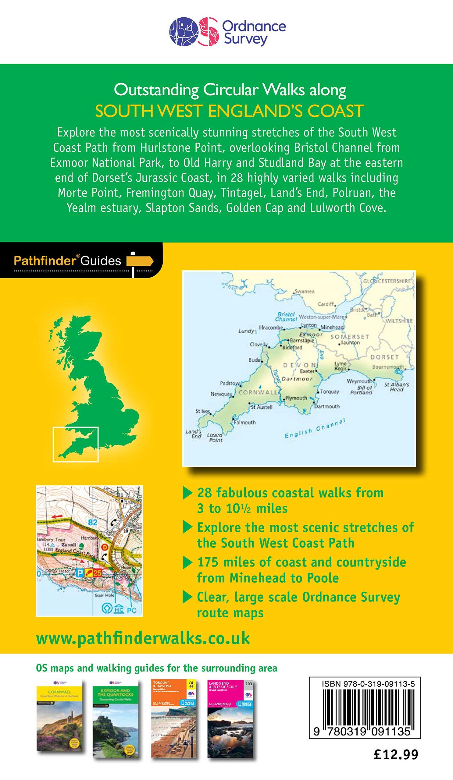 Guide de randonnées (en anglais) - South West England Coastal walks | Ordnance Survey - Pathfinder guides guide de randonnée Ordnance Survey 
