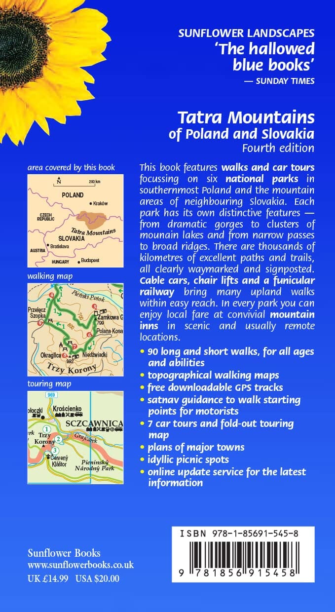Guide de randonnées (en anglais) - Tatra Mountains (Poland & Slovakia) | Sunflower guide petit format Sunflower 