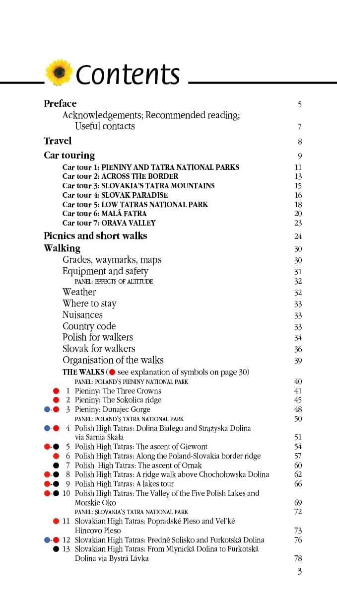 Guide de randonnées (en anglais) - Tatra Mountains (Poland & Slovakia) | Sunflower guide de randonnée Sunflower