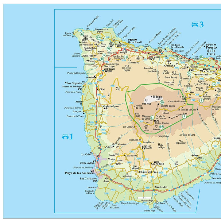 Guide de randonnées (en anglais) - Tenerife - 5 car tours & 80 long and short walks with GPS | Sunflower guide de randonnée Sunflower 