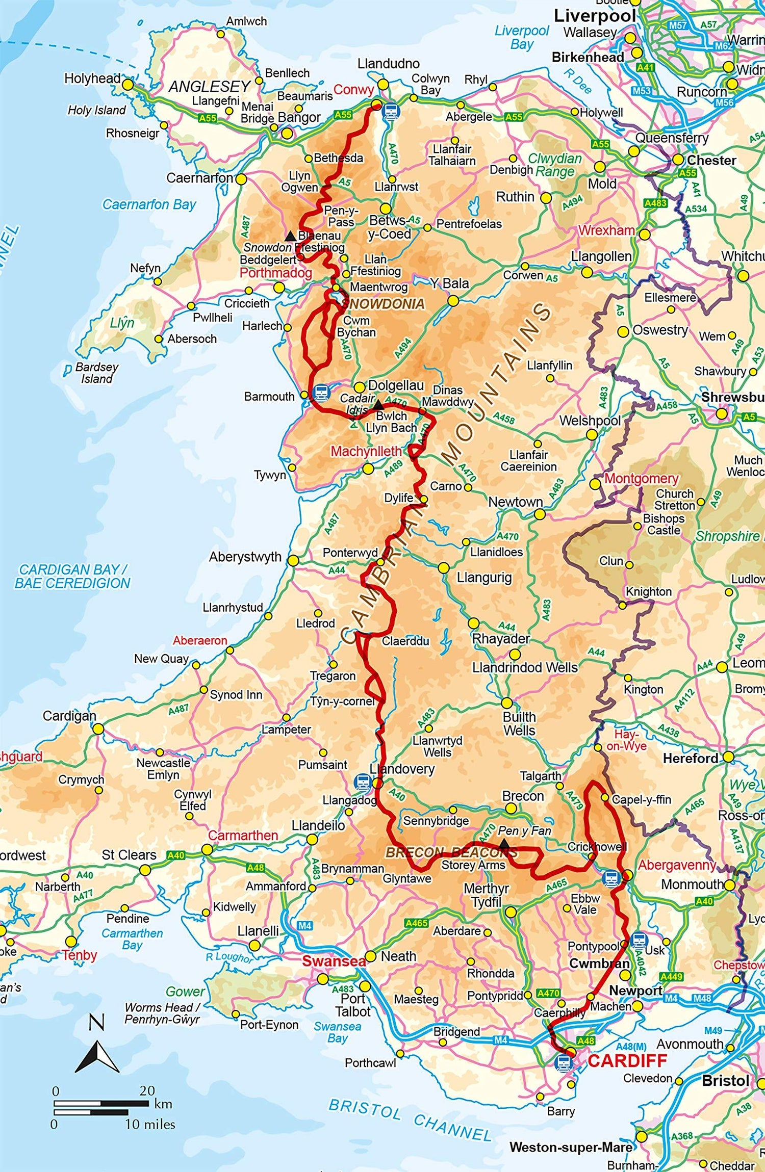 Guide de randonnées (en anglais) - The Cambrian way | Cicerone guide de randonnée Cicerone 