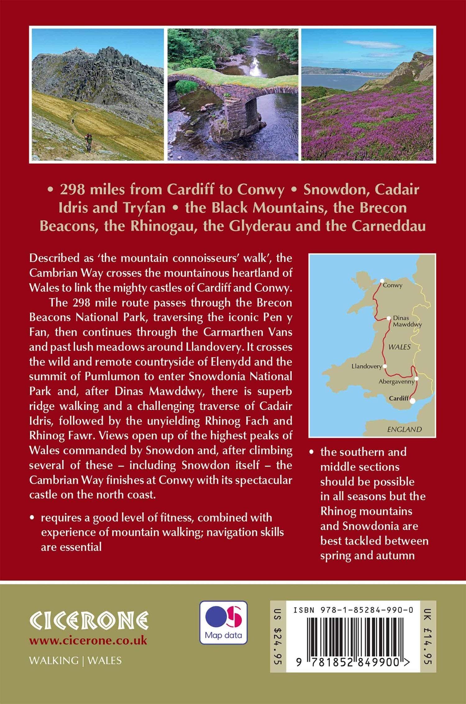 Guide de randonnées (en anglais) - The Cambrian way | Cicerone guide de randonnée Cicerone 
