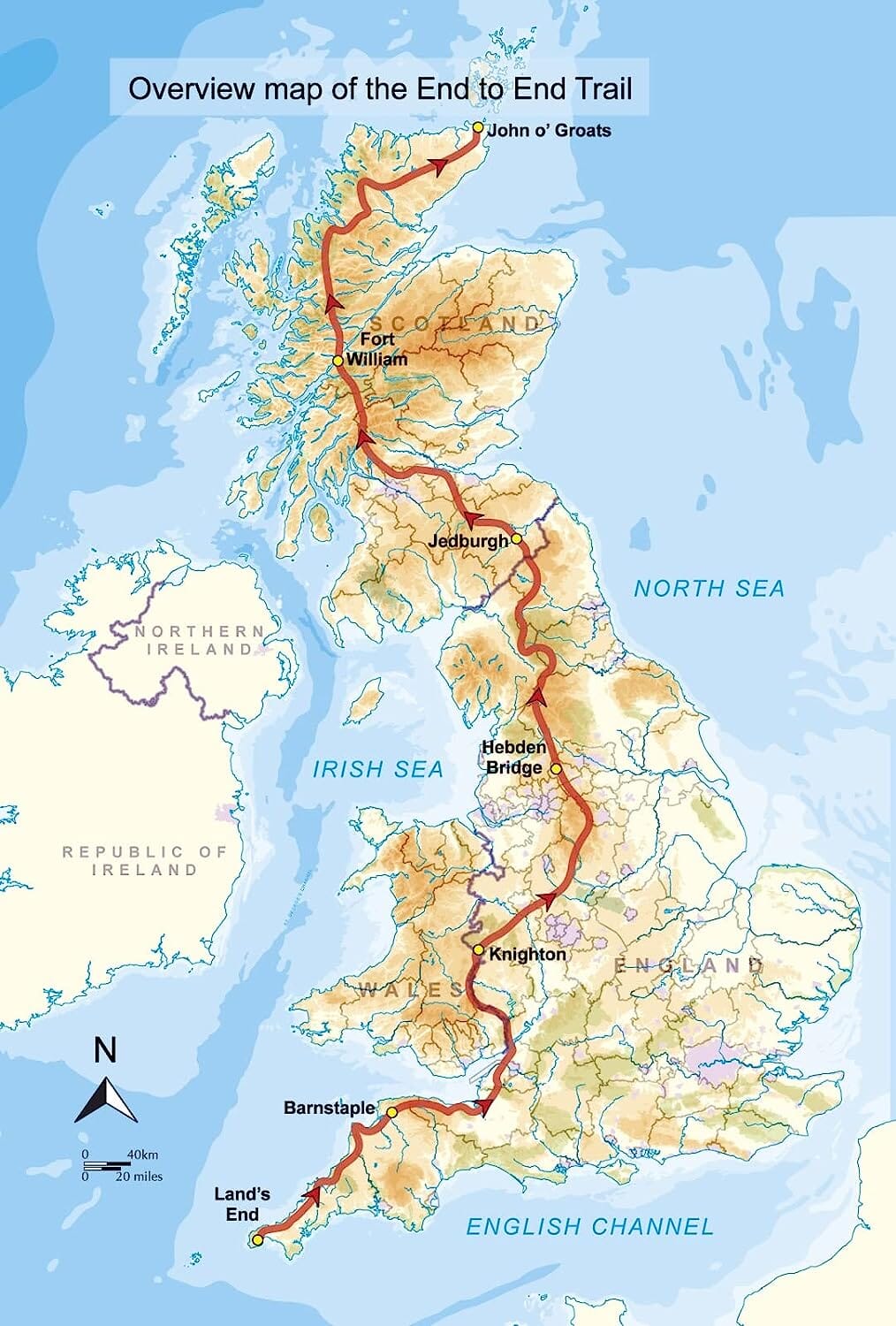 Guide de randonnées (en anglais) - The End to End Trail, Land's End to John o' Groats | Cicerone guide de randonnée Cicerone 