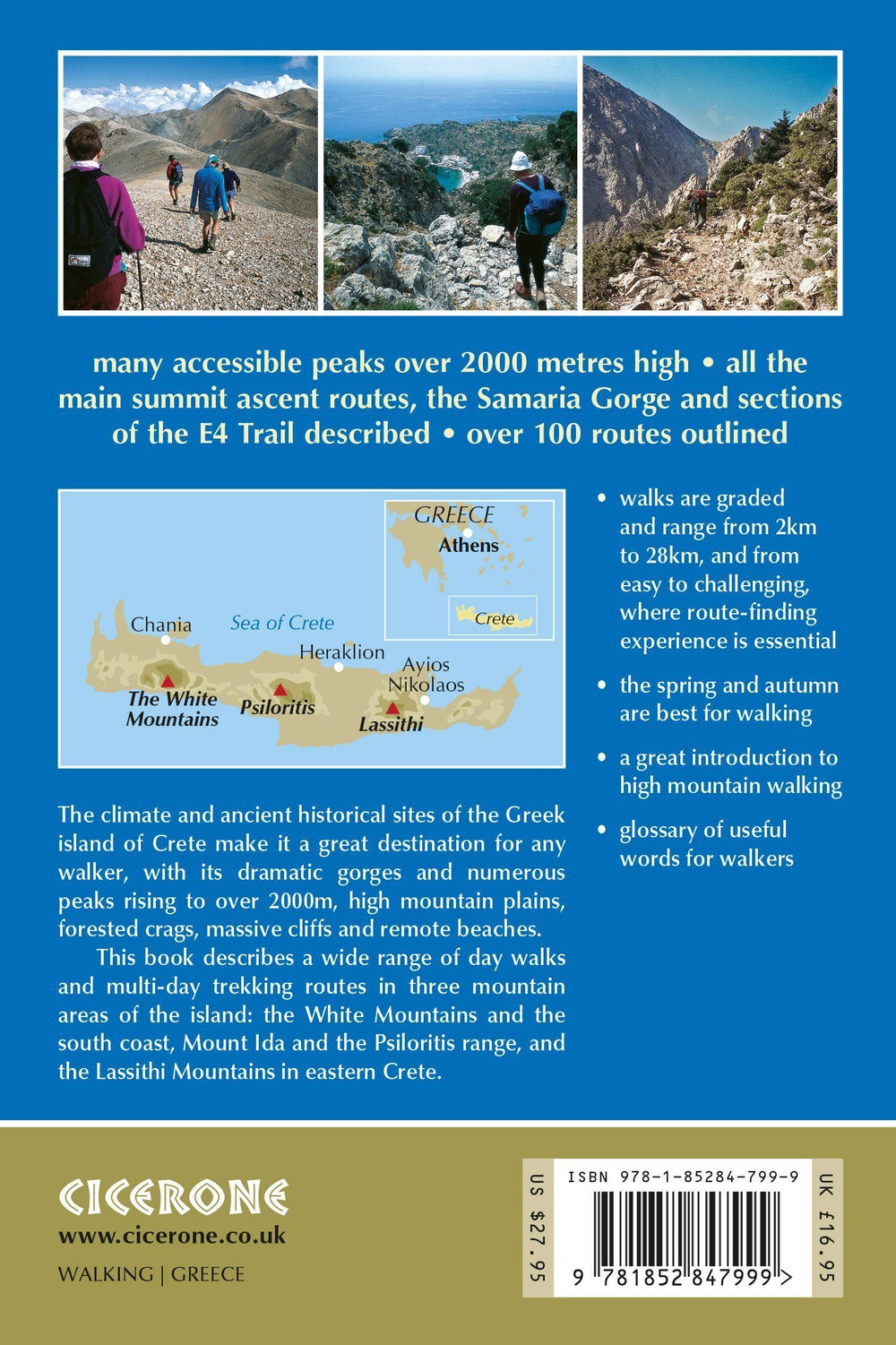 Guide de randonnées (en anglais) - The High Mountains of Crete | Cicerone guide de randonnée Cicerone 