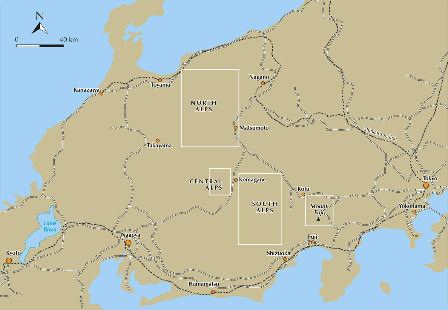 Guide de randonnées (en anglais) - The Japan Alps & Mount Fuji | Cicerone guide de randonnée Cicerone 
