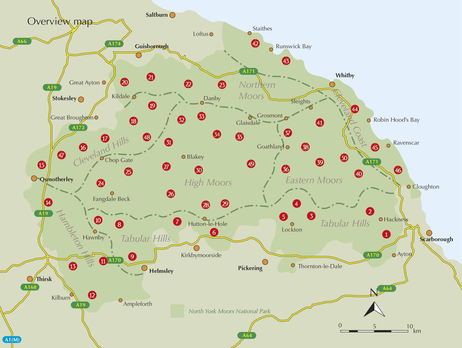 Guide de randonnées (en anglais) - The North York Moors : 50 walks in the National Park | Cicerone guide de randonnée Cicerone 