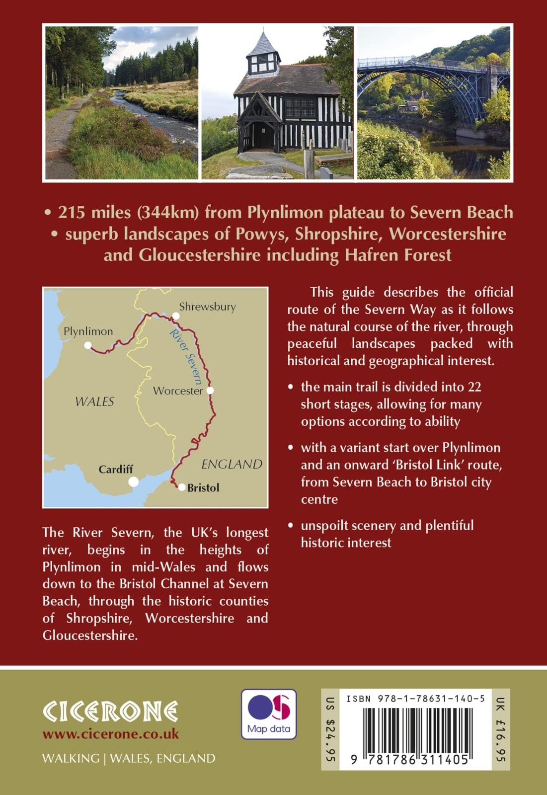 Guide de randonnées (en anglais) - The Severn way | Cicerone guide de randonnée Cicerone