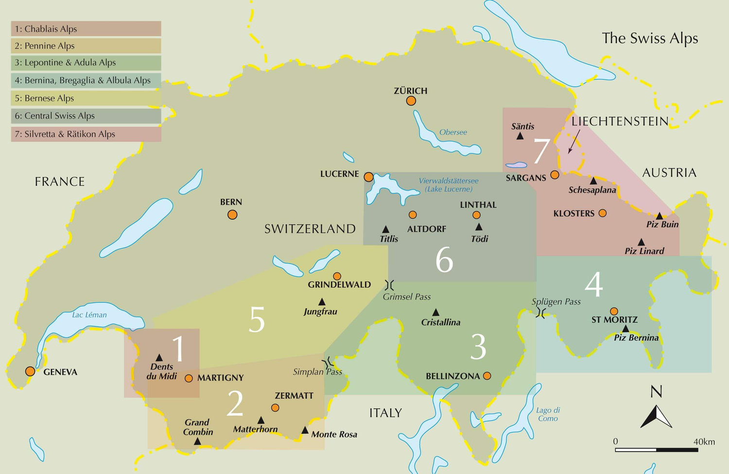 Guide de randonnées (en anglais) - The Swiss Alps | Cicerone guide de randonnée Cicerone 