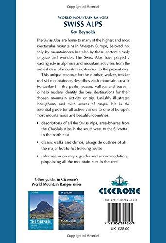 Guide de randonnées (en anglais) - The Swiss Alps | Cicerone guide de randonnée Cicerone 