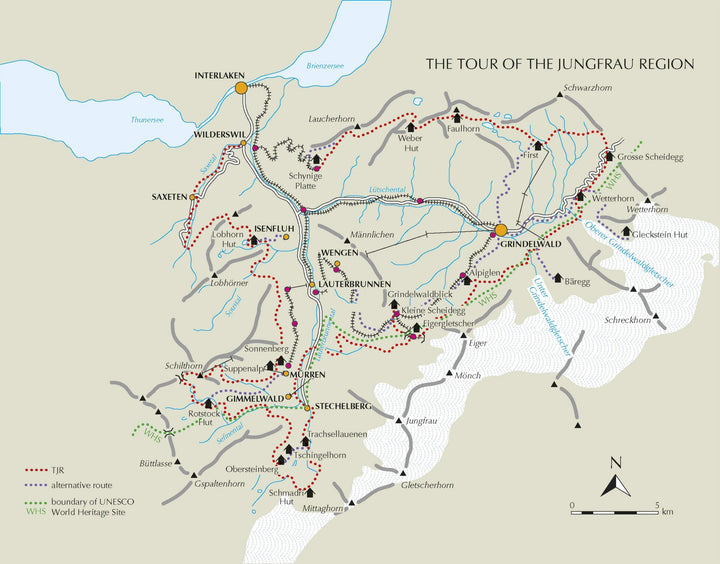 Guide de randonnées (en anglais) - Tour of the Jungfrau Region: A Two-week Trek in the Bernese Oberland (Suisse) | Cicerone guide de randonnée Cicerone 