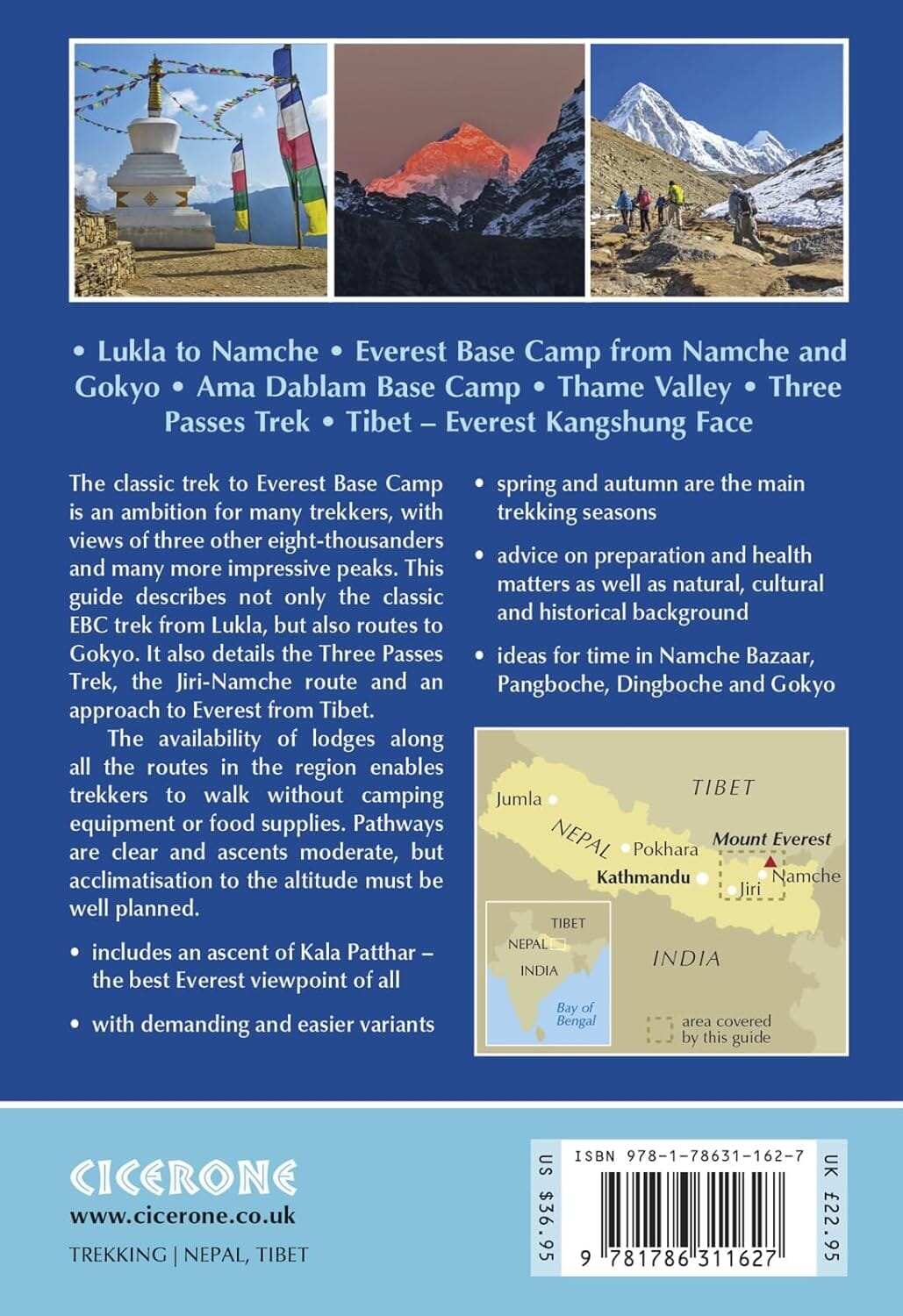 Guide de randonnées (en anglais) - Trekking Everest: Base Camp, Kala Patar and Other Trekking Routes in Nepal & Tibet | Cicerone guide de randonnée Cicerone 