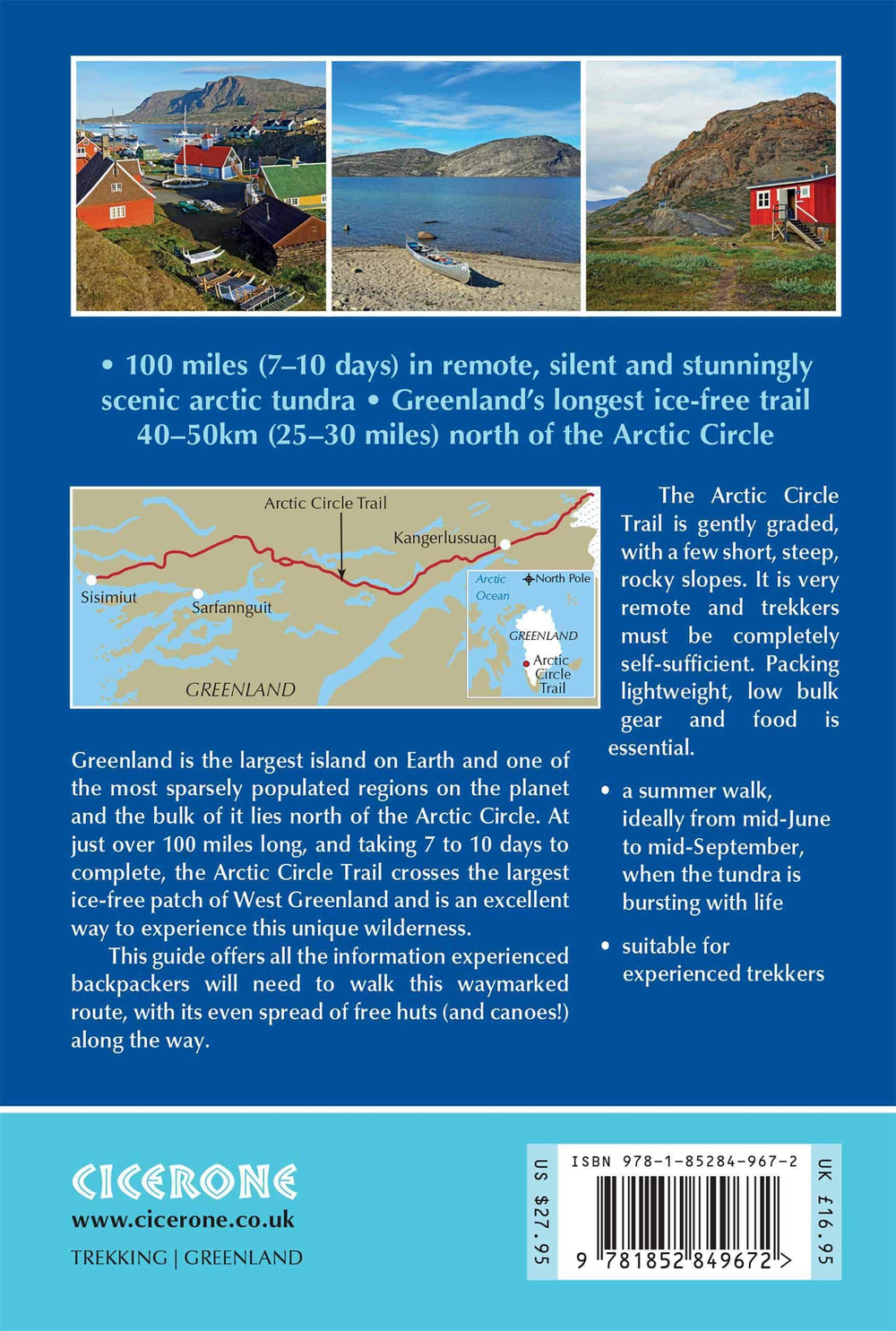 Guide de randonnées (en anglais) - Trekking in Greenland - the Arctic Circle Trail | Cicerone guide de randonnée Cicerone 
