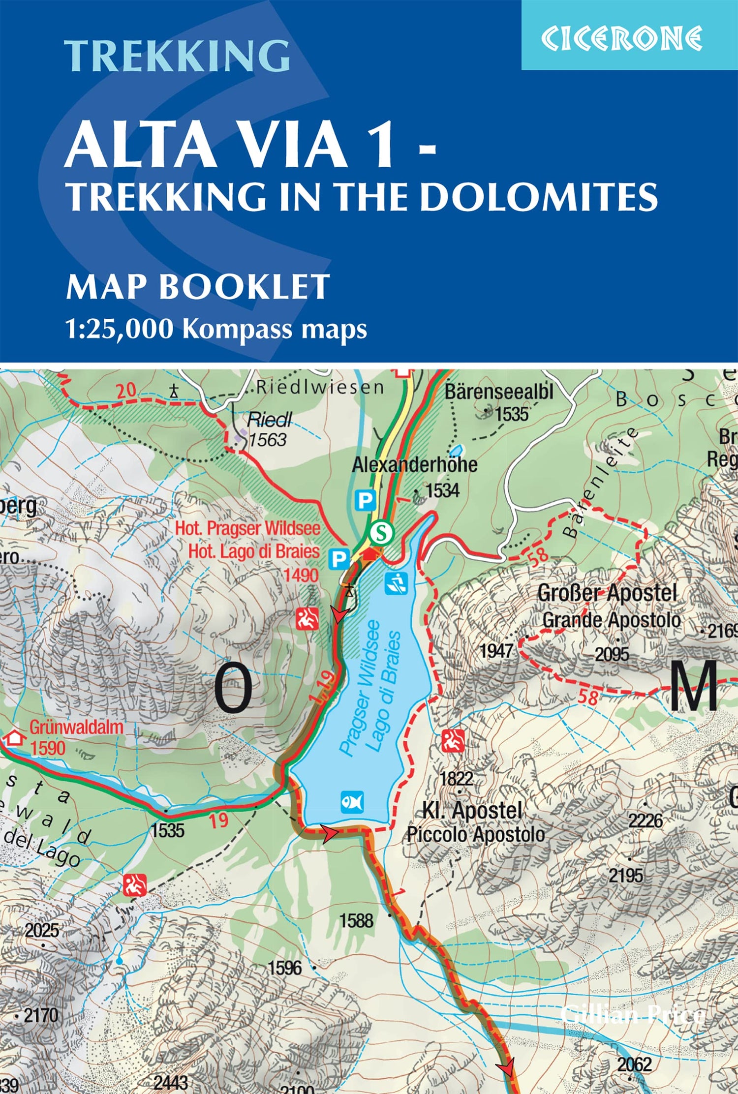 Guide de randonnées (en anglais) - Trekking in the dolomites - Alta via 1 | Cicerone guide de randonnée Cicerone 