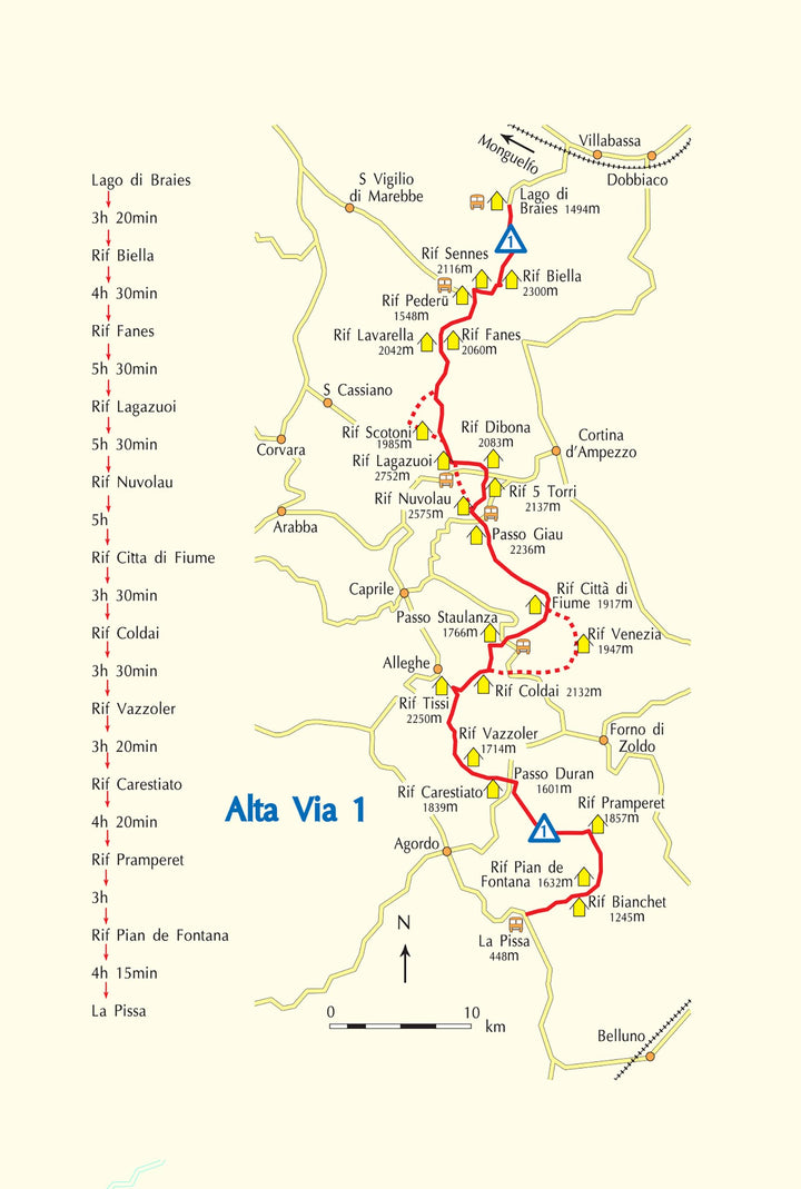 Guide de randonnées (en anglais) - Trekking in the dolomites - Alta via 1 | Cicerone guide de randonnée Cicerone 