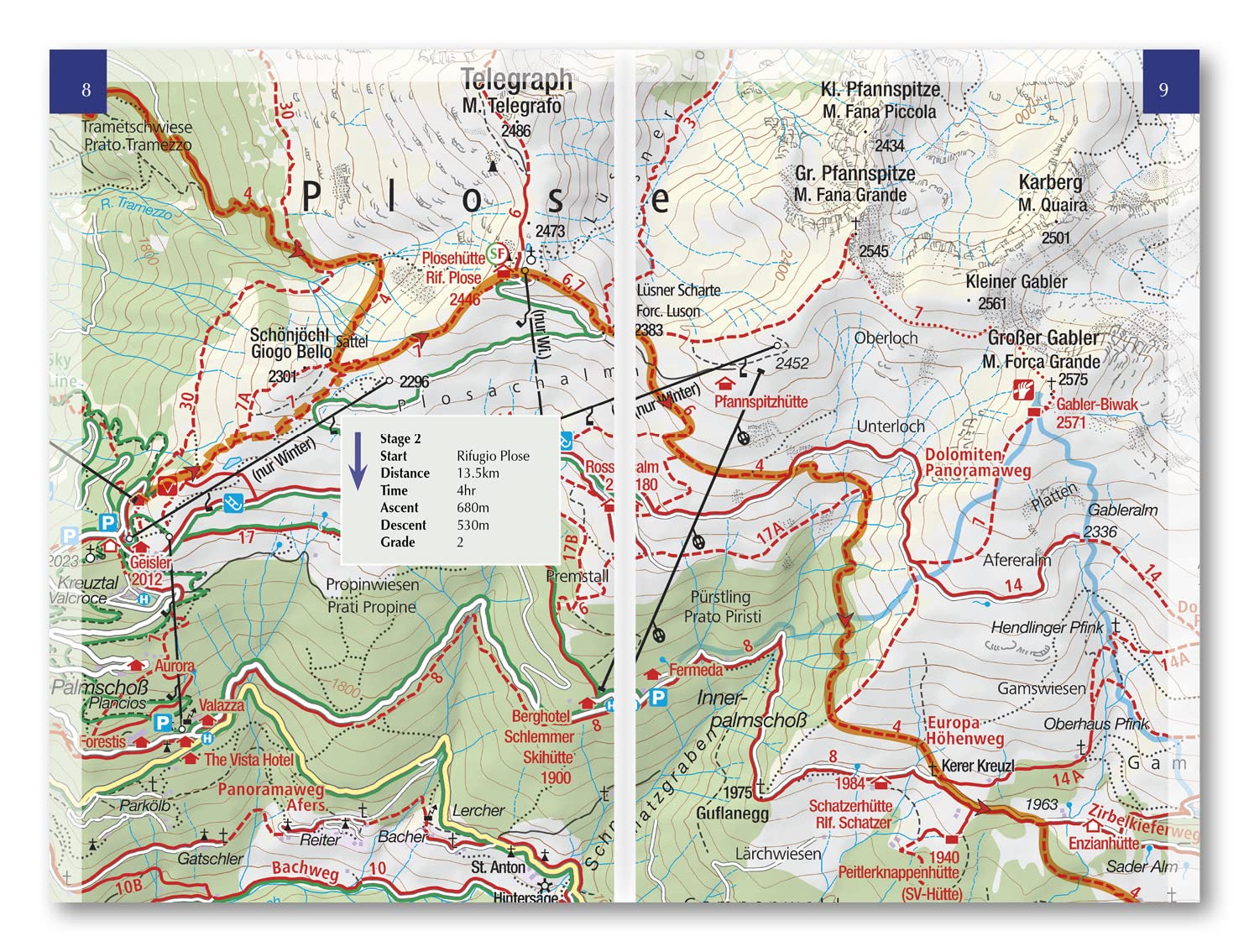 Guide de randonnées (en anglais) - Trekking in the dolomites - Alta via 2 | Cicerone guide de randonnée Cicerone 