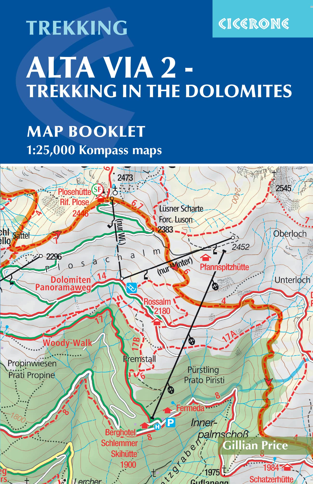 Guide de randonnées (en anglais) - Trekking in the dolomites - Alta via 2 | Cicerone guide de randonnée Cicerone 