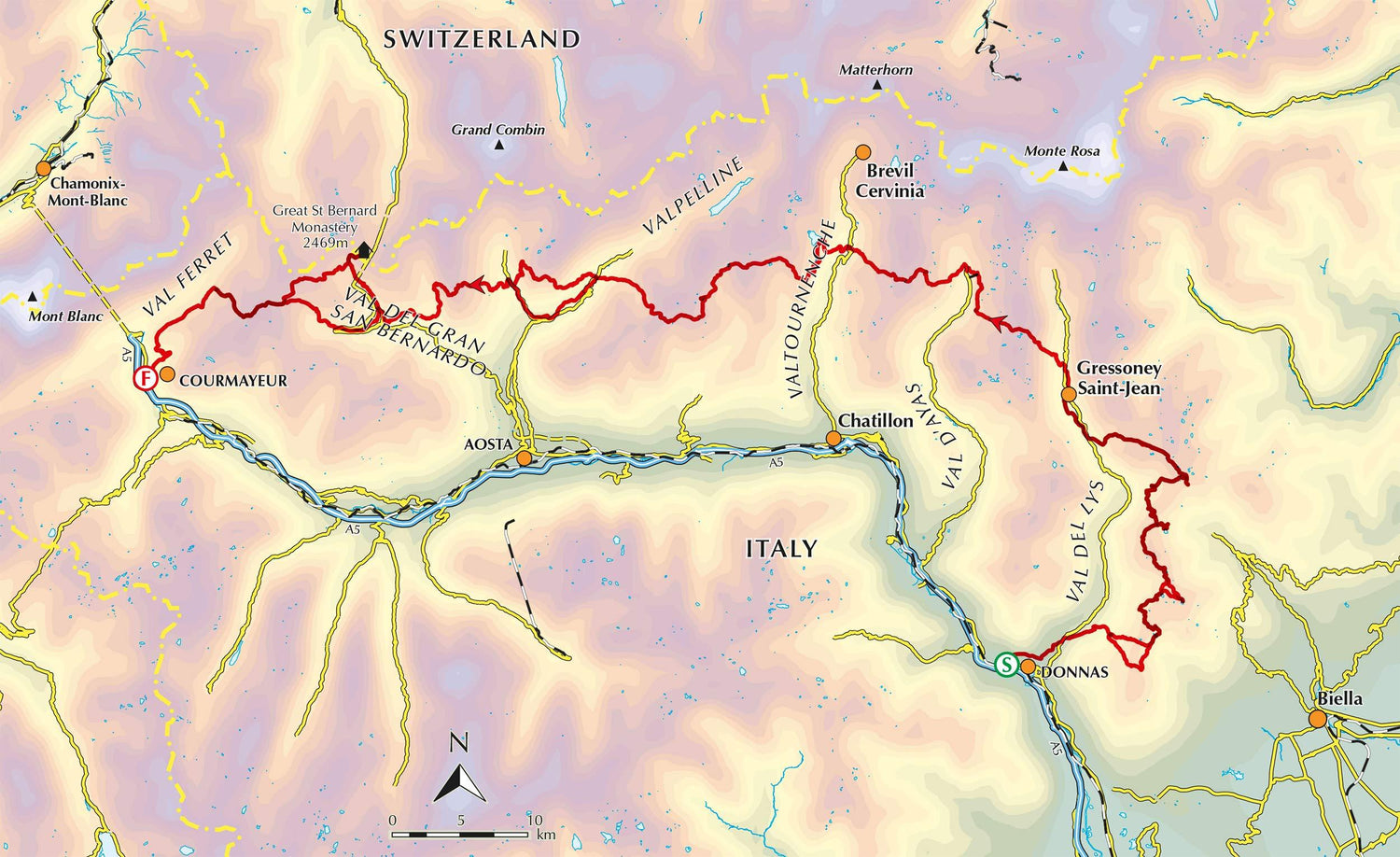 Guide de randonnées (en anglais) - Trekking the Giants' Trail: Through the Italian Pennine Alps - Alta Via 1 | Cicerone guide de randonnée Cicerone 