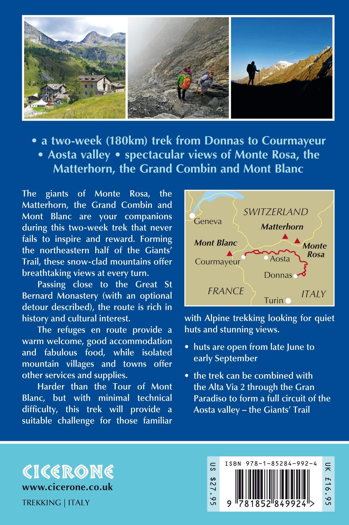 Guide de randonnées (en anglais) - Trekking the Giants' Trail: Through the Italian Pennine Alps - Alta Via 1 | Cicerone guide de randonnée Cicerone 