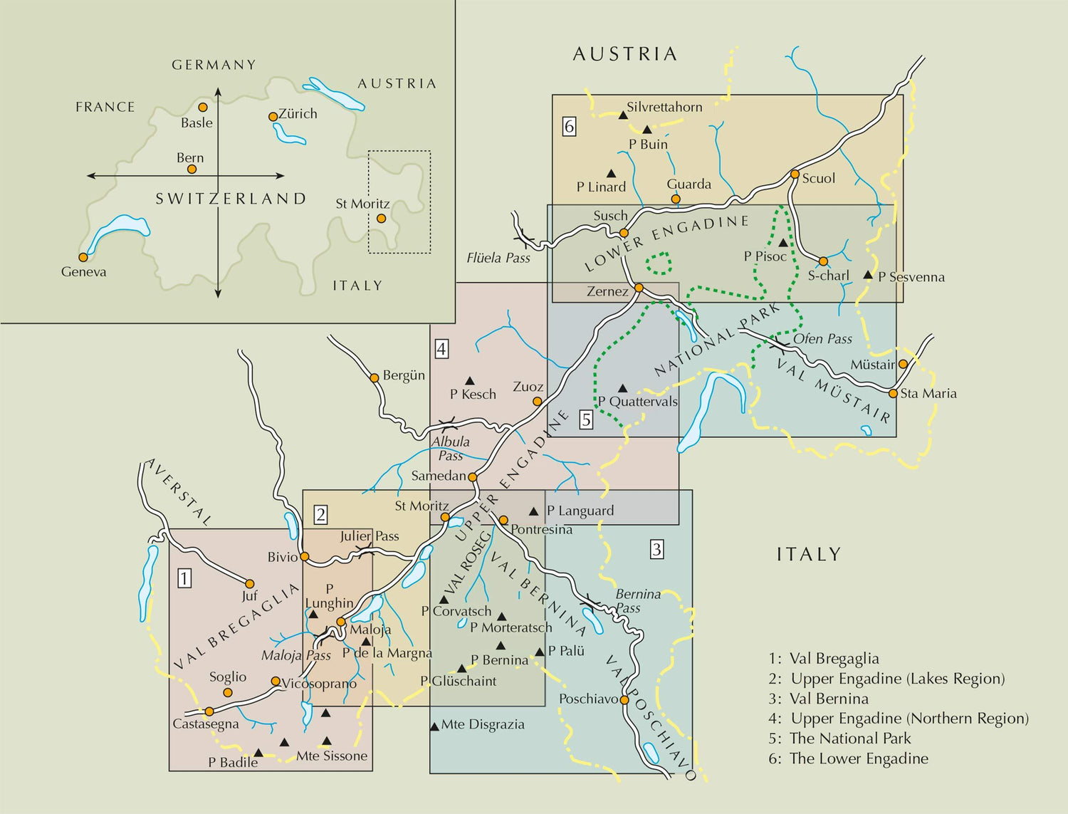 Guide de randonnées (en anglais) - Walking in the Engadine (Suisse) | Cicerone guide de randonnée Cicerone 