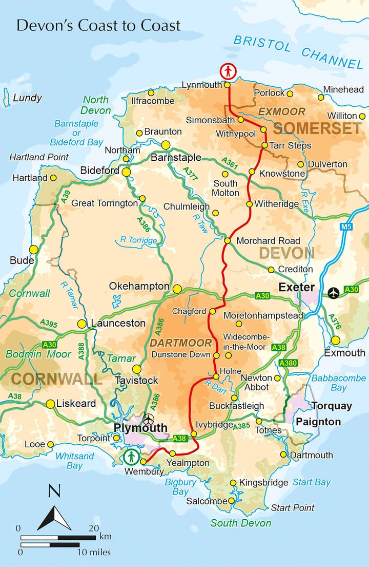 Guide de randonnées (en anglais) - Walking the Two Moors Way | Cicerone guide de randonnée Cicerone 