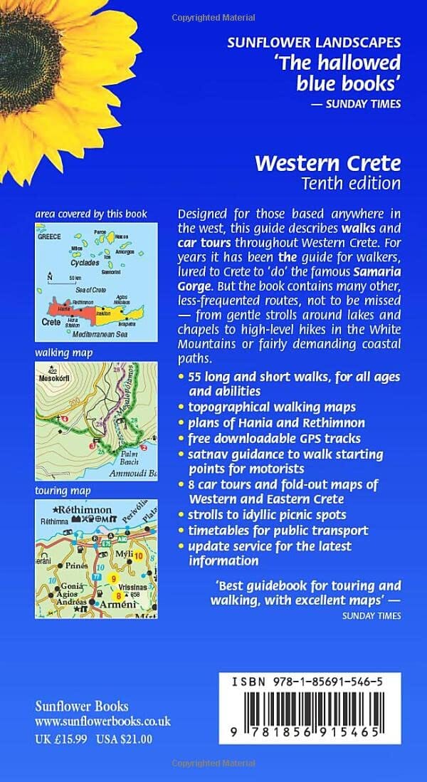 Guide de randonnées (en anglais) - Western Crete | Sunflower guide de randonnée Sunflower