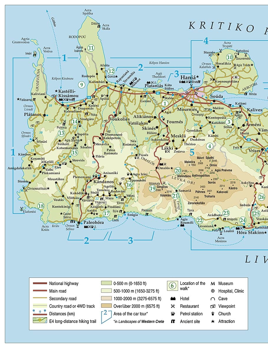 Guide de randonnées (en anglais) - Western Crete | Sunflower guide de randonnée Sunflower