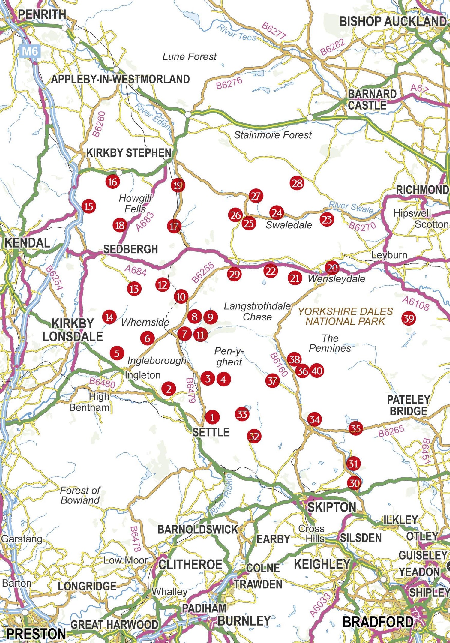 Guide de randonnées (en anglais) - Yorkshire Dales : 40 runs in the National Park, including the Three Peaks | Cicerone guide de randonnée Cicerone 