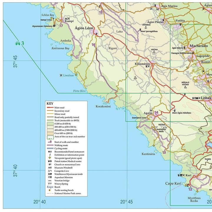 Guide de randonnées (en anglais) - Zakynthos - Complete guide with walks | Sunflower guide de randonnée Sunflower 