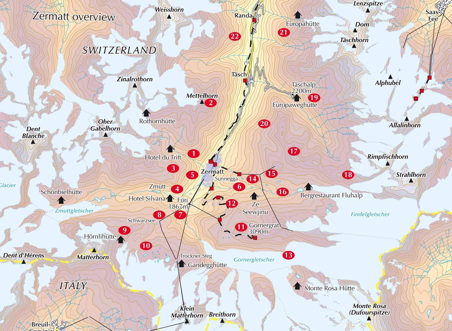 Guide de randonnées (en anglais) - Zermatt and Saas-Fee Walking | Cicerone guide de randonnée Cicerone 