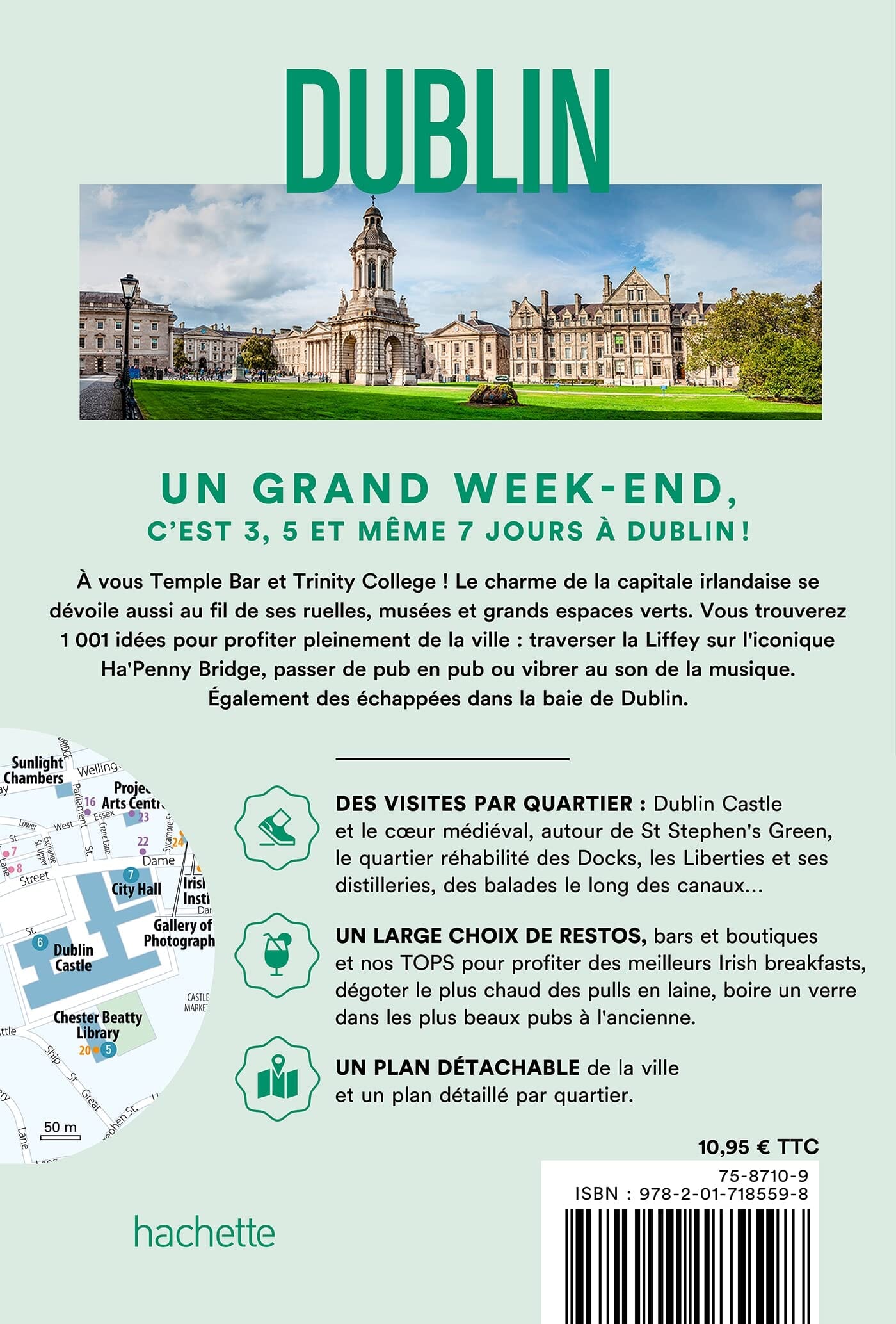 Guide de voyage de poche - Un Grand Week-end à Dublin - Édition 2023 | Hachette guide de voyage Hachette