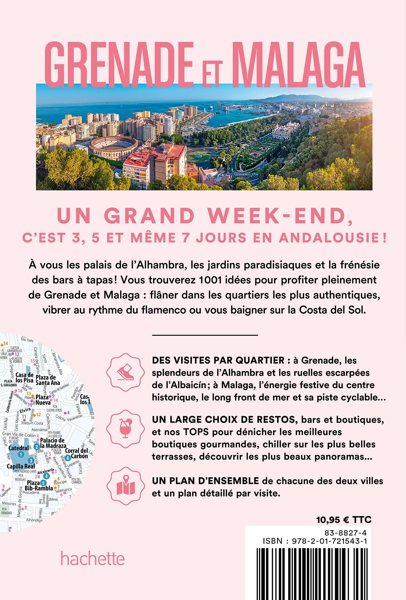 Guide de voyage de poche - Un Grand Week-end à Grenade et Malaga - Édition 2023 | Hachette guide de voyage Hachette